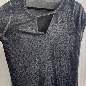 Rock & Republic Charcoal Cut-Out Tee thin material